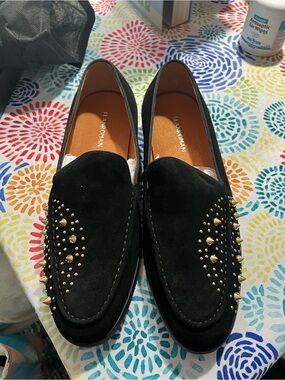 Elanroman Men’s Black Suede Leather Shoes.